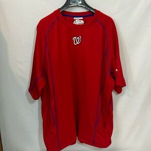 Washington Nationals Majestic Team Issued Short Sleeve Pullover